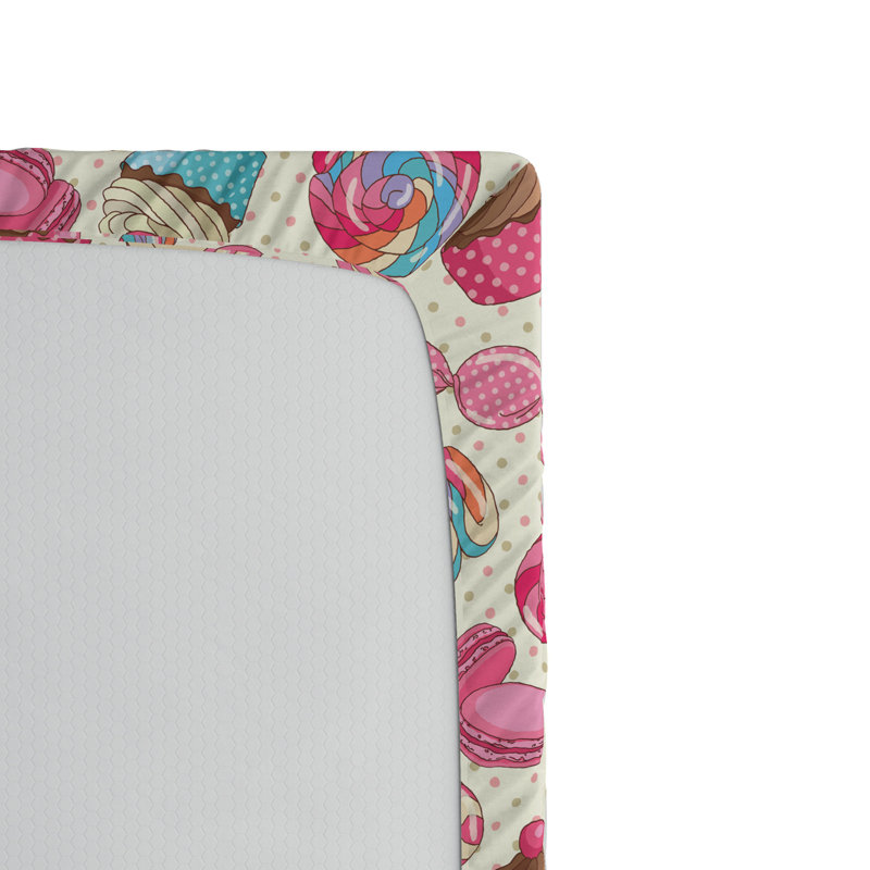 Microfiber Polka Dots Fitted Sheet, Queen Fitted Sheet