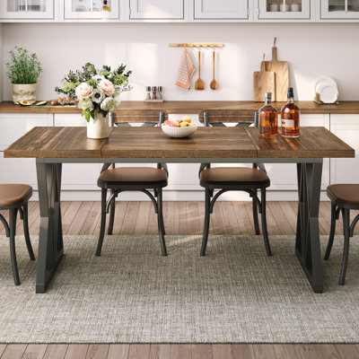 Metal Base Dining Table
