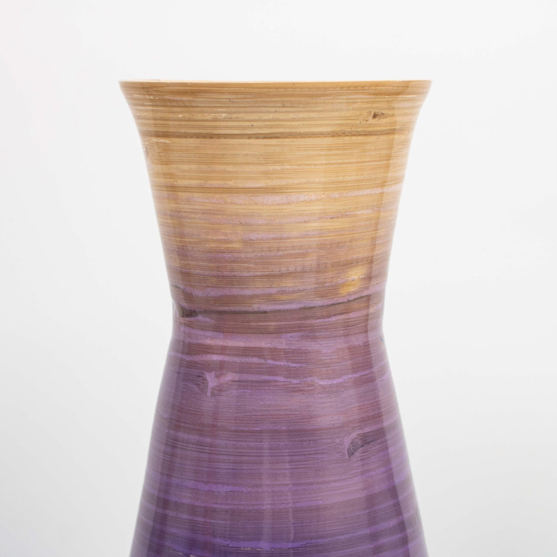 Vase de plancher en bois, Mauve, Médium