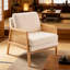 Wood Frame Upholstered Armchair Accent Chair-2049320924-2049320931
