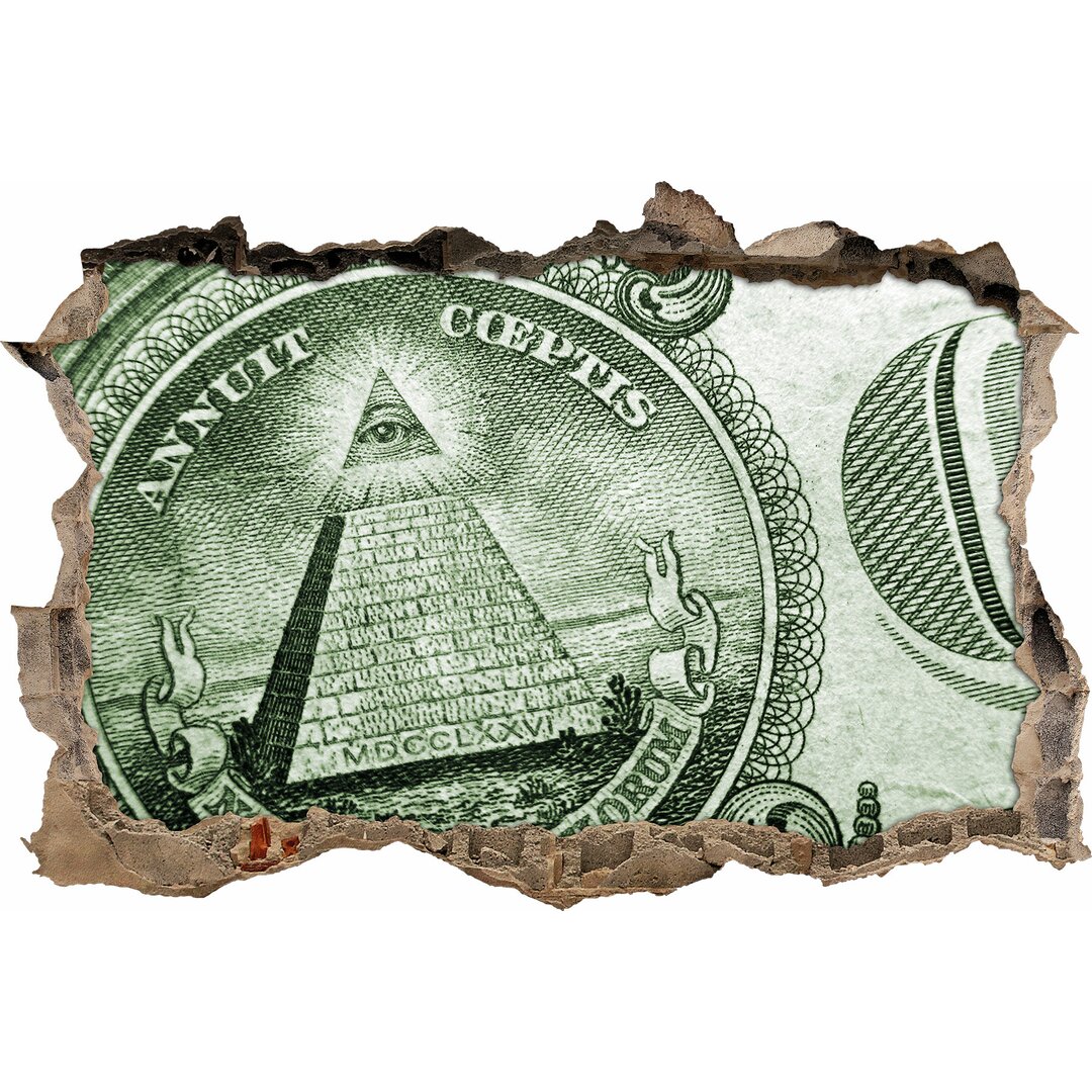 Illuminati Pyramide auf Dollarschein Wandaufkleber