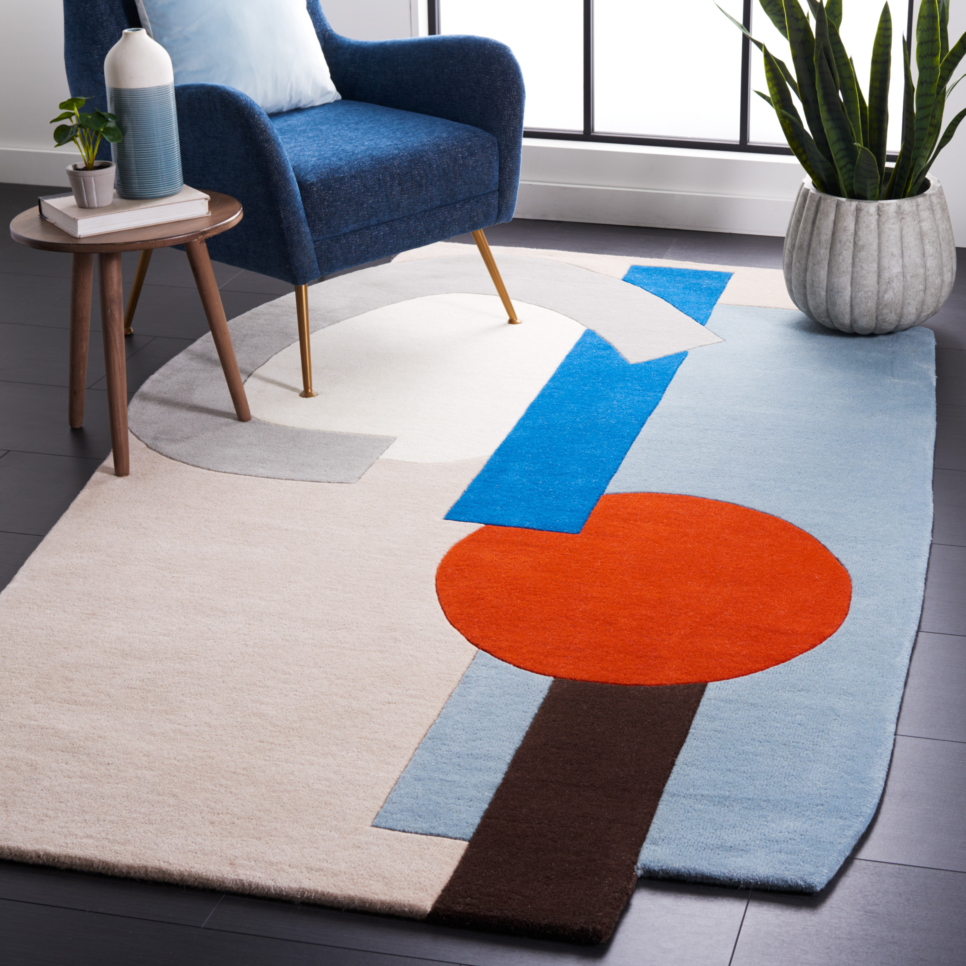Corrigan Studio® Saracen Hand Tufted Performance Abstract Rug | Wayfair