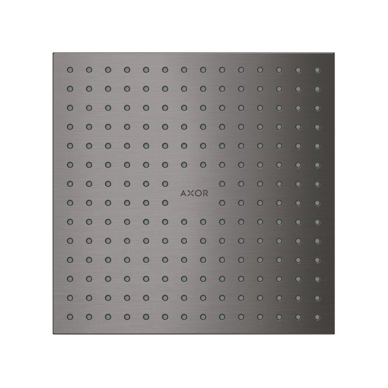ShowerSolutions Square Showerhead 250 2-Jet, Brushed Black Chrome, 1.75 GPM