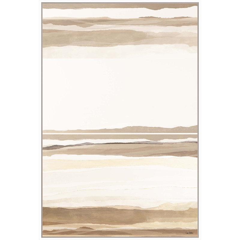«Desert Trails 2» par Lori Dubois sur toile, Cadre flottant blanc, H 57 po x l 38 po