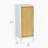 Living Room Side Cabinet With Bamboo Slats Door - Natural/White