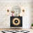 2-Light Bar Wall Sconce Bath Vanity Light Glass Ball 18 in Height