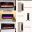 Recessed Fireplace 42", Tempered Glass, Remote Control, 16 Flame Colours, Ember Bed Colours Options Wall Mounted 5 Settings Of Brightness