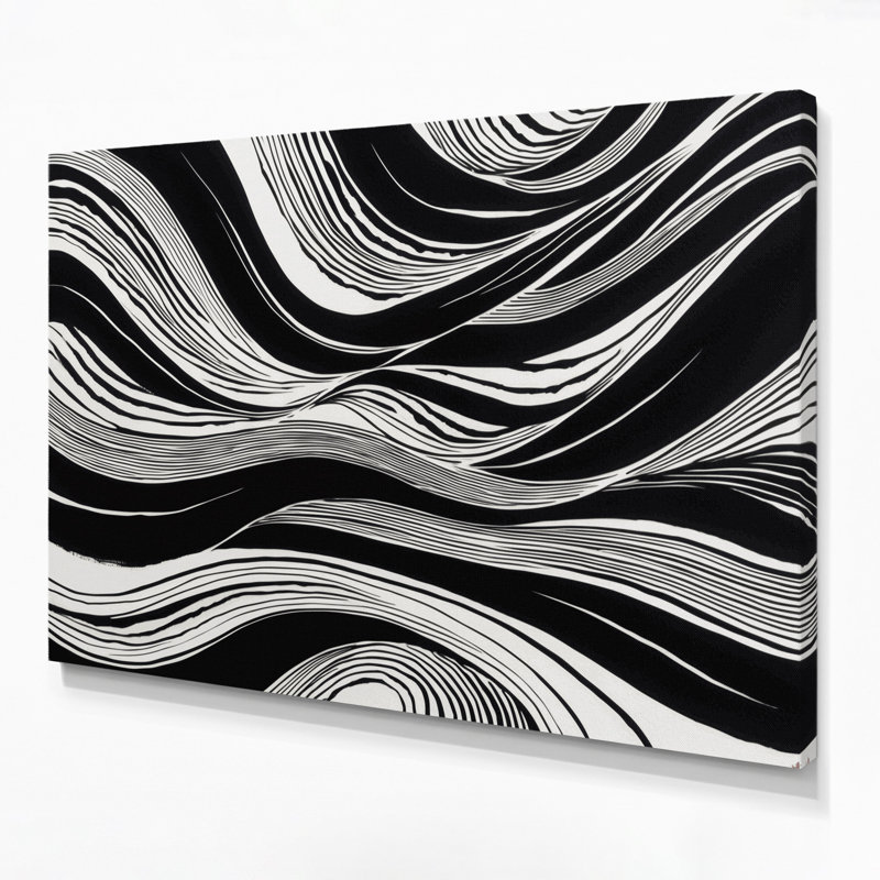 Art mural horizontal sur toile rayée horizontale, H 11 po x l 14 po