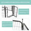 Heavy Duty 6 Panel Folding Metal Pet Playpen Dog Exercise Fence