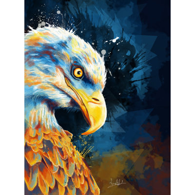 Eagle Eye, Bird Digital Illustration Print