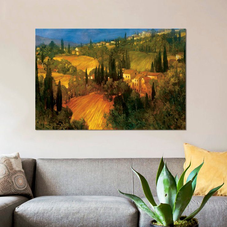 « hillside-tuscany », impression sur toile, H 18 po x l 26 po x P 1,5 po