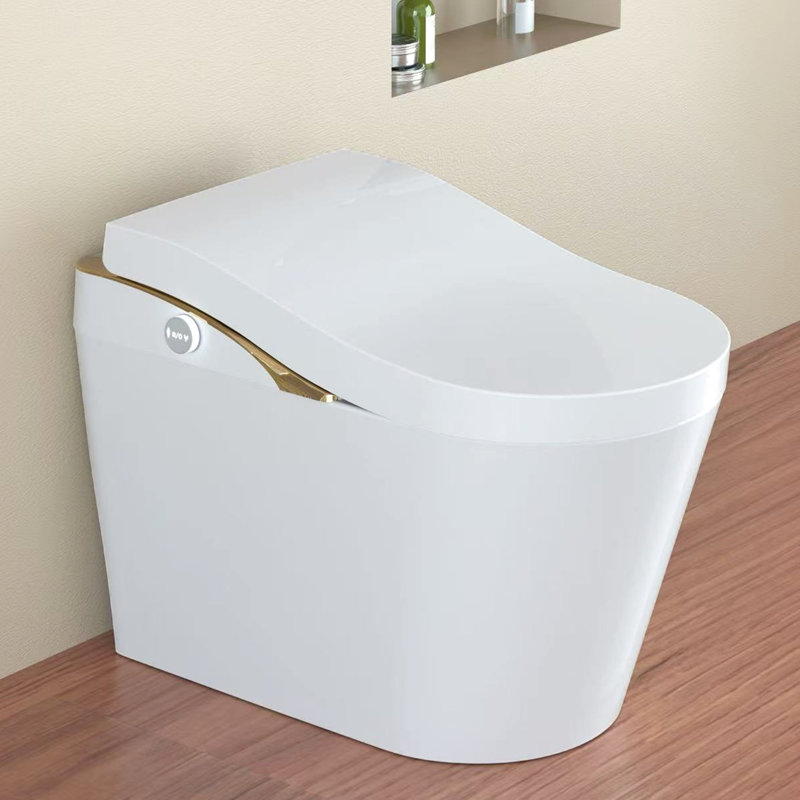 JuteJasper 5808556554FDAAC 1 GPF Round Comfort Height Chair Height Toilet