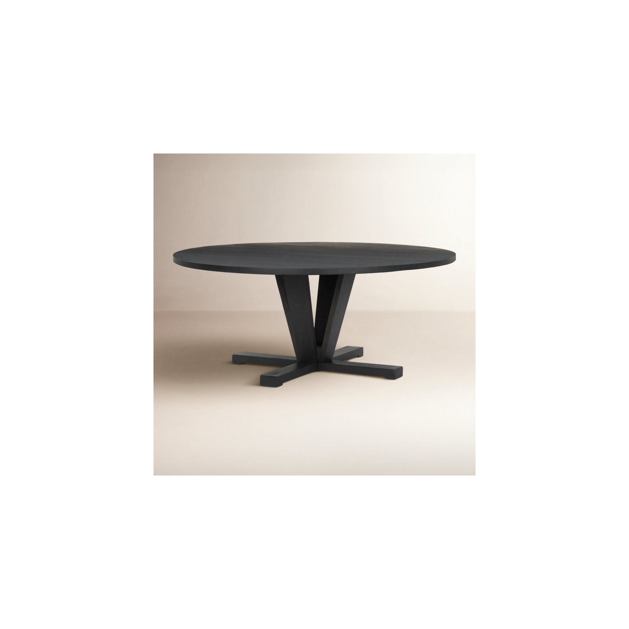 Darryn 60'' Round Dining Table, Black, 30" H x 72" W x 72" L