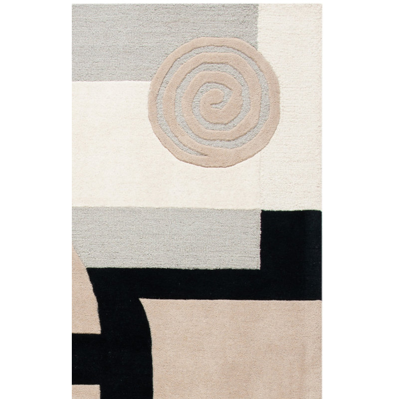 Tapis en laine touffeté à la main Bertile, Rectangle 9 pi 6 po x 13 pi 6 po