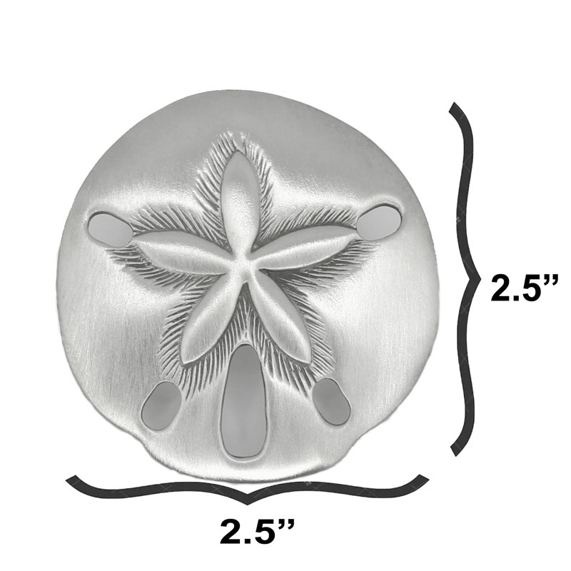 Sand Dollar Small Knob (Set of 2), Brushed Nickel, 1.5" L x 1.5" W, 2