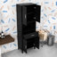Armoire haute polyvalente avec tablette ouverte, tiroir et sécurité anti-basculement-952172275