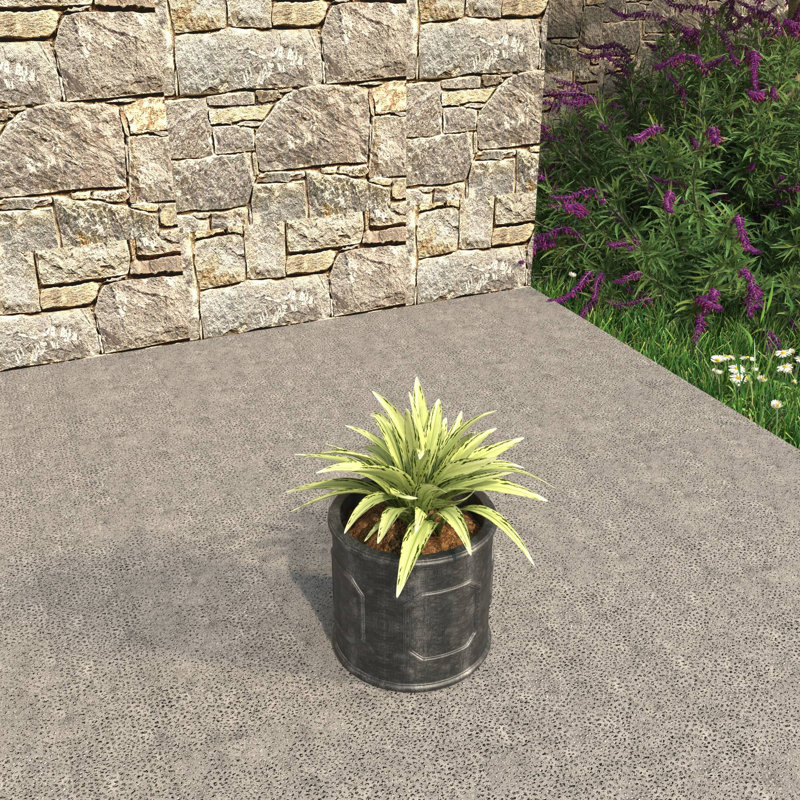 Tarneshia Round Handmade Fiberstone Planter – MGO Clay Plant Pot with Drainage Holes for Indoor & Outdoor Use, Black