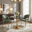 Table de salle à manger 31,5 "Mid-Century avec tulipe moderne avec plateau en faux marbre, plateau de table épaissi, base en piédestal en métal pour les petits espaces
