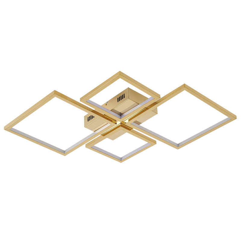 Gold Multi Square LED Flush Mount