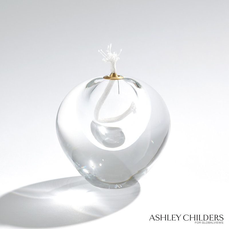 Daphne Oil Candle-Clear-Sm, 4.5" H x 4.5" W x 4.5" D
