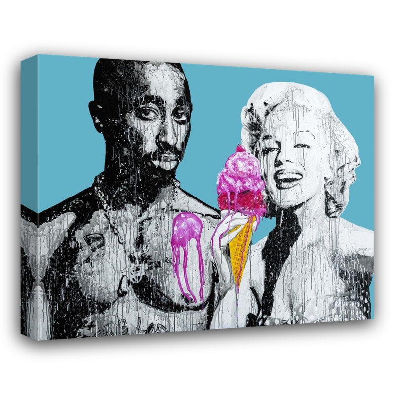 «Tupac Marilyn» par Pratikacha Muir, reproduction d'art sur toile tendue, H 15 po x l 18 po x P 1,5 po