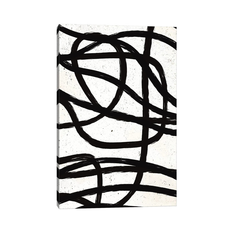 Scandi Minimal Marker Japandi II - Wrapped Canvas Painting - Wrapped Canvas Painting, 20.32 cm H x 30.48 cm W