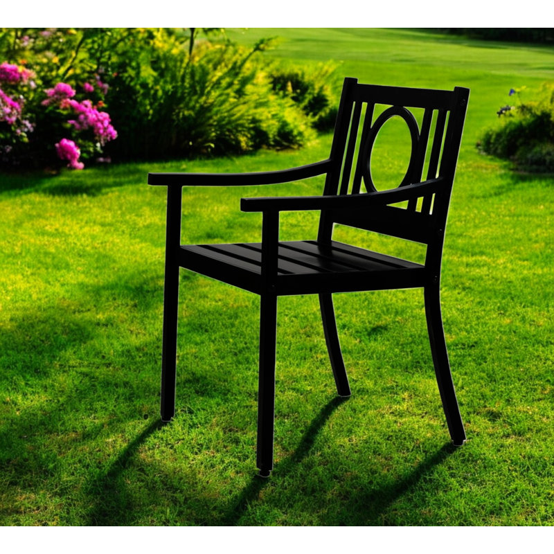 Chaise avec accoudoirs d'extérieur 24 po 24 po