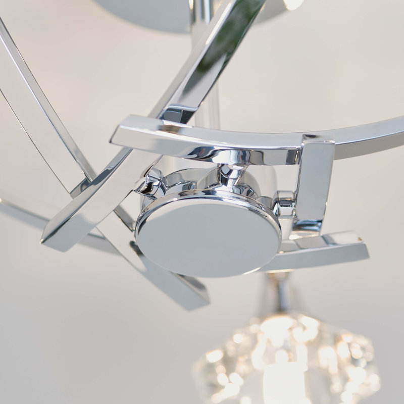 Danica Semi Flush Mount, Chrome