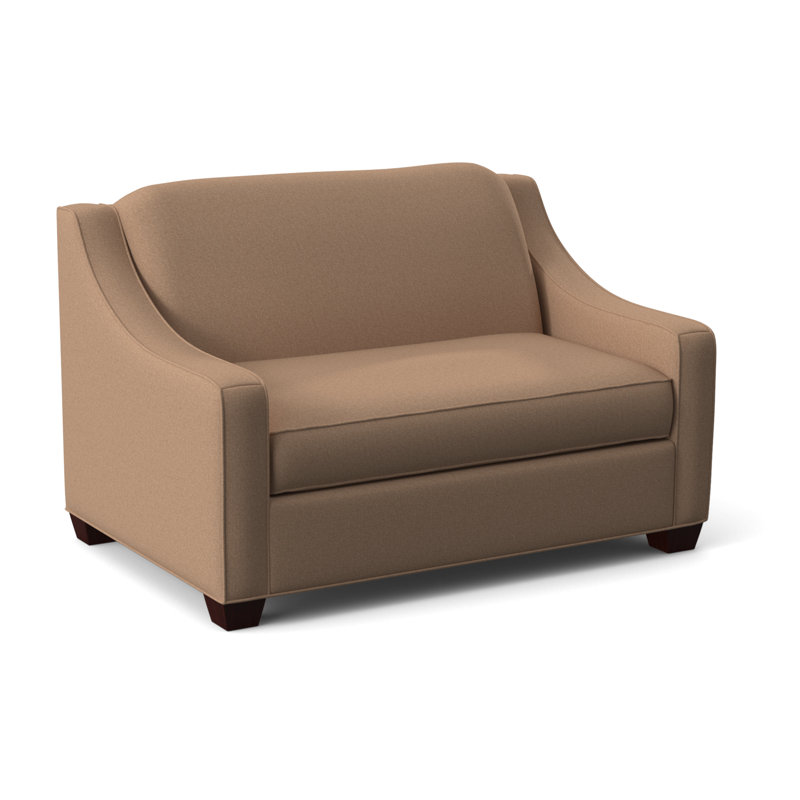 Fauteuil-lit Phillips 55 ", Acajou empire, Chameau Dorset