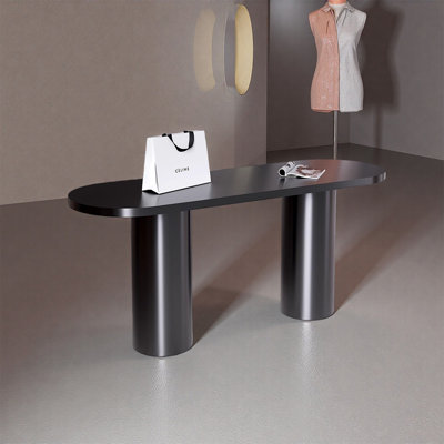 Table de présentation en fer noir mat