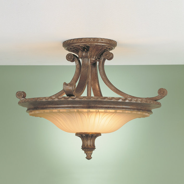 Lanesboro Glass Semi Flush Mount