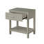 Table d'appoint, table de chevet avec plateau et tiroir en verre, table de chevet