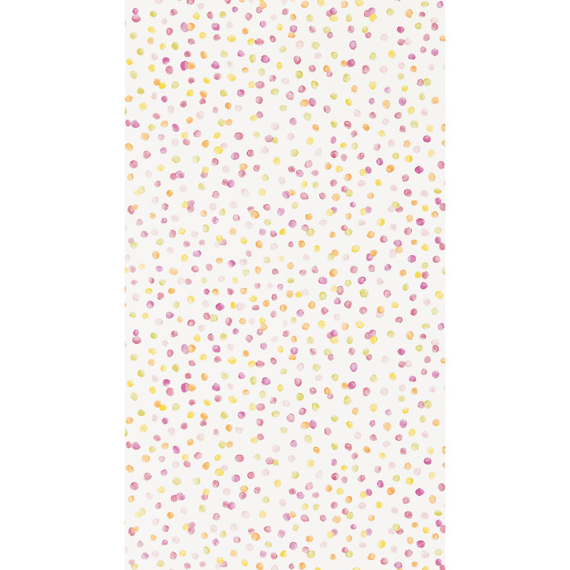 10.05m x 52cm Matte Wallpaper Roll, Blancmange/Rasberry/Citrus