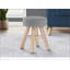 Repose-pieds, repose-pieds, repose-pieds, repose-pieds 12 po, velours gris, pieds en bois naturel