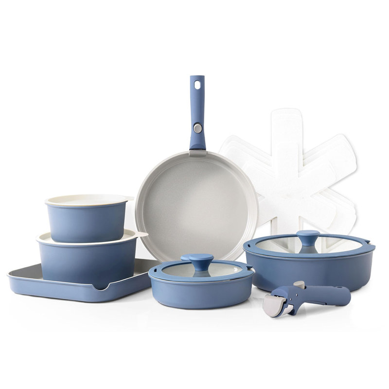 Persas 17 - Piece Aluminum Cookware Set, Blue