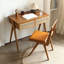 Bureau rectangulaire en bois massif avec tiroirs Walnut