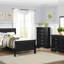 Table de chevet à finition noire 1Pc