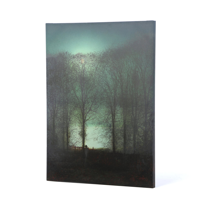 Figure in the Moonlight Framed Landscape Canvas Art, 18 x 24 Inch