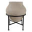Pot à fleurs rond en terre cuite avec support en métal pour l'intérieur ou le patio extérieur - Décoration de jardin décorative pour le salon - ivoire et noir-116395560