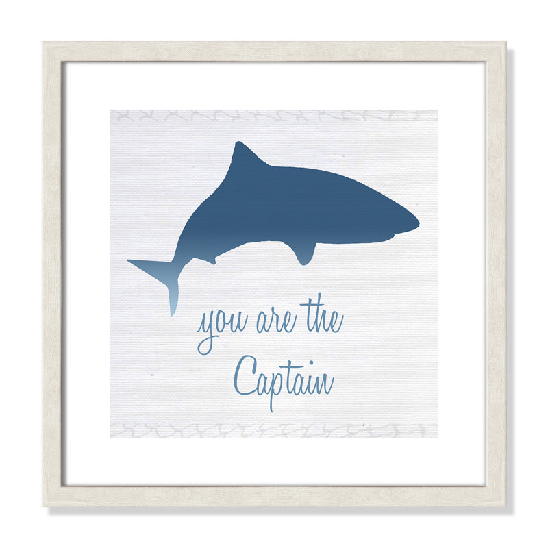 Captain Paper Print, 16" H x 16" W x 1.18" D, White Woodgrain Box Framed