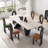 Middle ancient style rock slab dining table-102438737