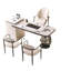 Ensemble de salle à manger moderne 4 pièces, table rectangulaire de 63 po avec 3 chaises rembourrées