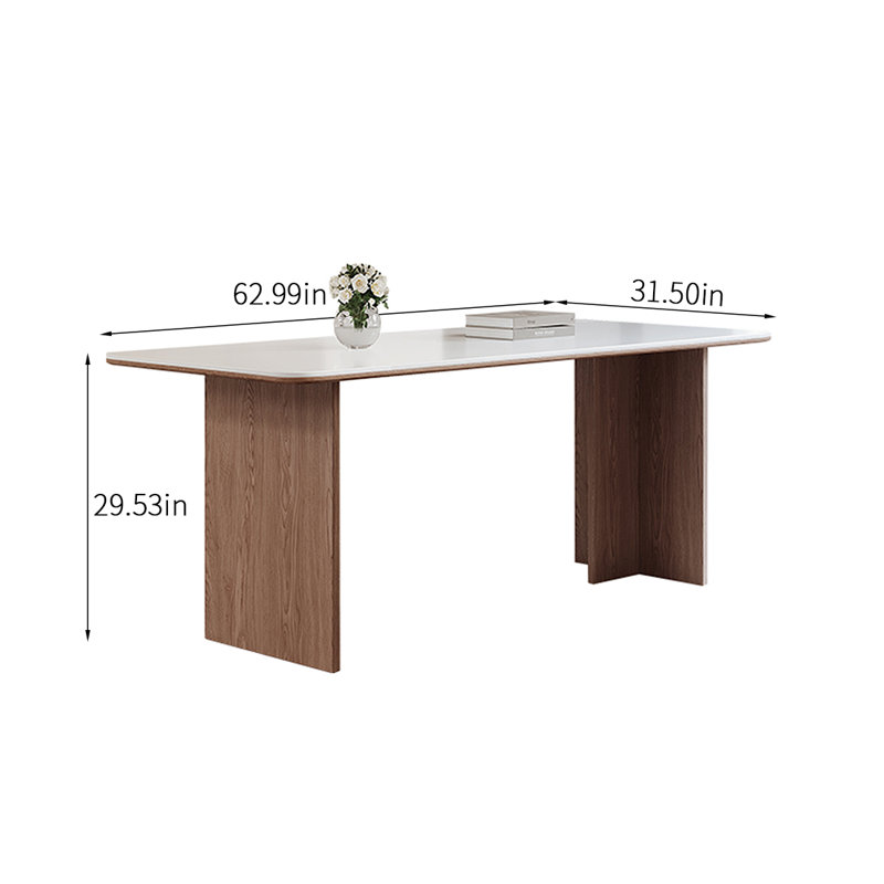 Solid Wood Base Dining Table, 31.5" W x 62.99" L