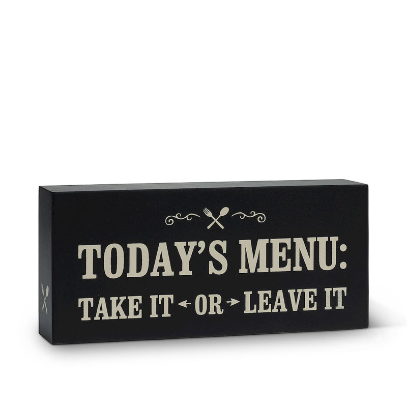 Enseigne de bloc de menu todays dekle