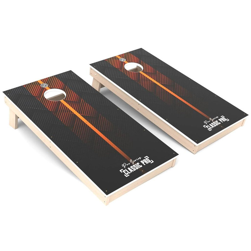 Ensemble de planche de jeu de poches en composite toutes saisons orange Pro Series, Ajouter un étui et des lumières