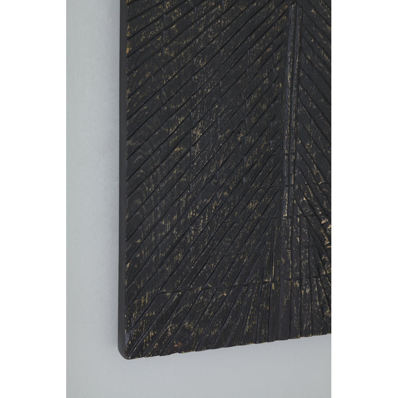 Antique Black Sunburst Wood Wall Decor, 20 x 48 Inch