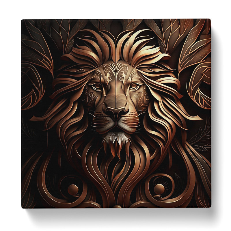 Lion - No Frame Print, 50cm H x 50cm W x 3cm D