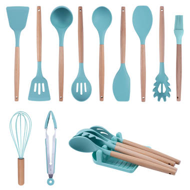 QXXSJ 12 -Piece Silicone Cooking Spoon Set