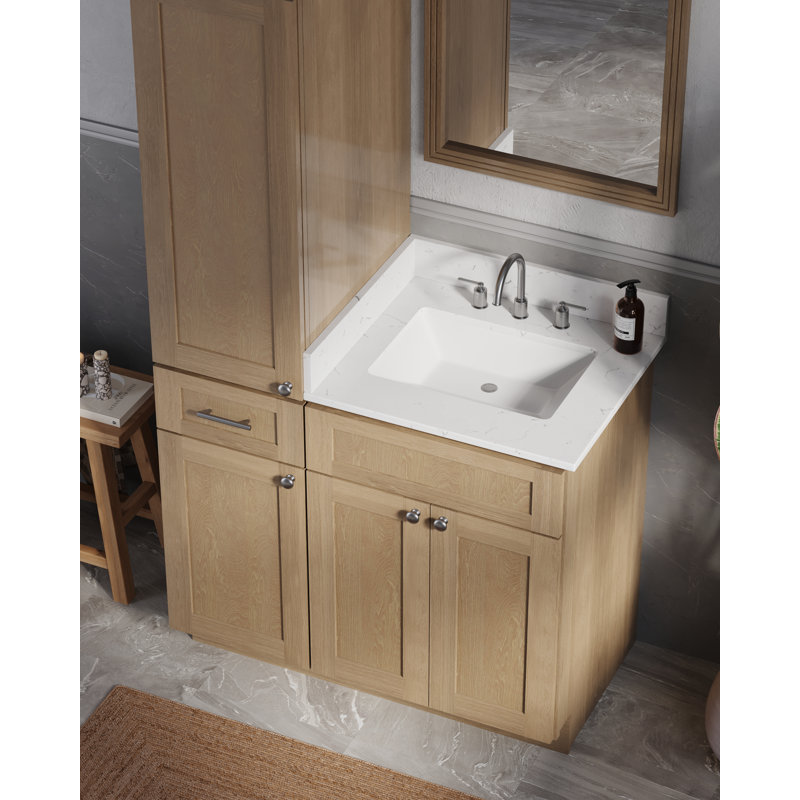 Meuble-lavabo simple 39 po Disar, Chêne naturel