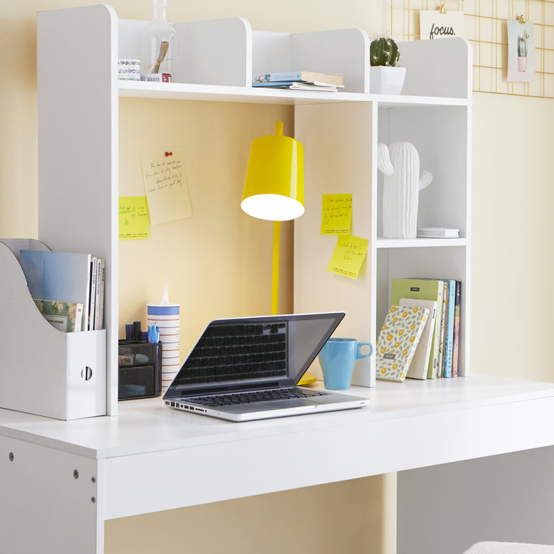 Bibliothèque de bureau classique avec casier, Blanc